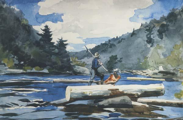 Winslow Homer Hudson River - Logging (mk44)